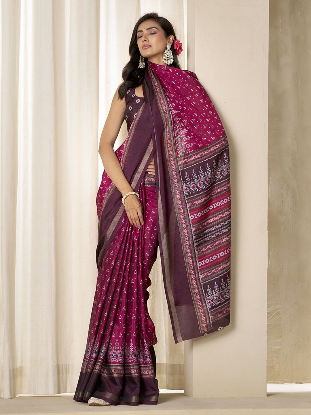 KALINI Ethnic Motifs Pure Cotton Saree