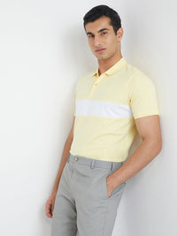 Park Avenue Cotton Rich Striped Polo Collar Slim Fit T-shirt