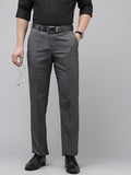 Park Avenue Men Checked Smart Fit Formal Trousers