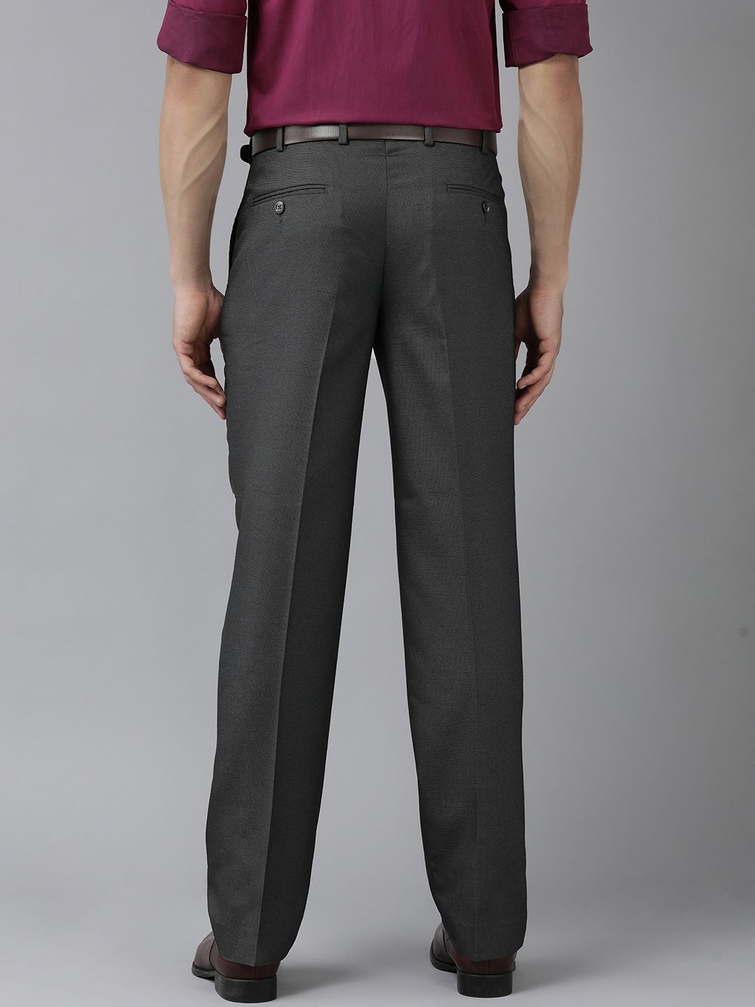 Park Avenue Men Formal Black Trousers