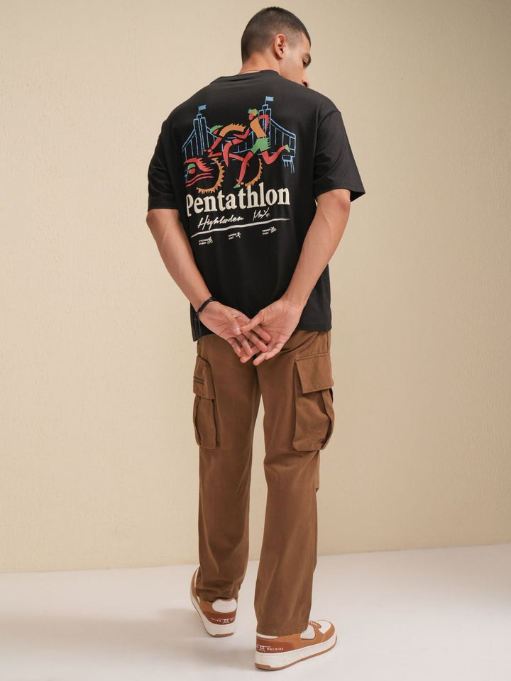 HIGHLANDER Men Printed Applique T-shirt