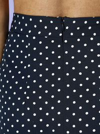 Berrylush Women Navy Blue Polka Dotted Co-Ord Dress