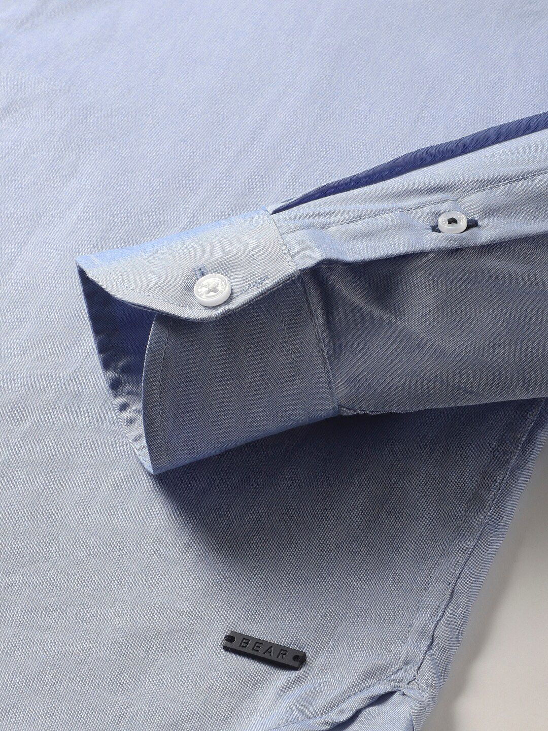 THE BEAR HOUSE Slim Fit Opaque Cotton Formal Shirt
