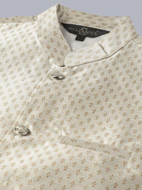 SOJANYA Embroidered Sequinned Pure Cotton Kurta and Churidar with Nehru Jacket