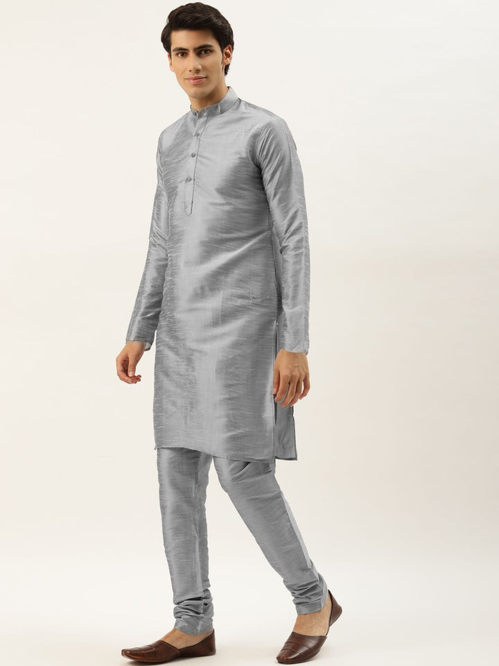 SOJANYA Kurta Biru Lelaki dengan Jaket Churidar & Nehru