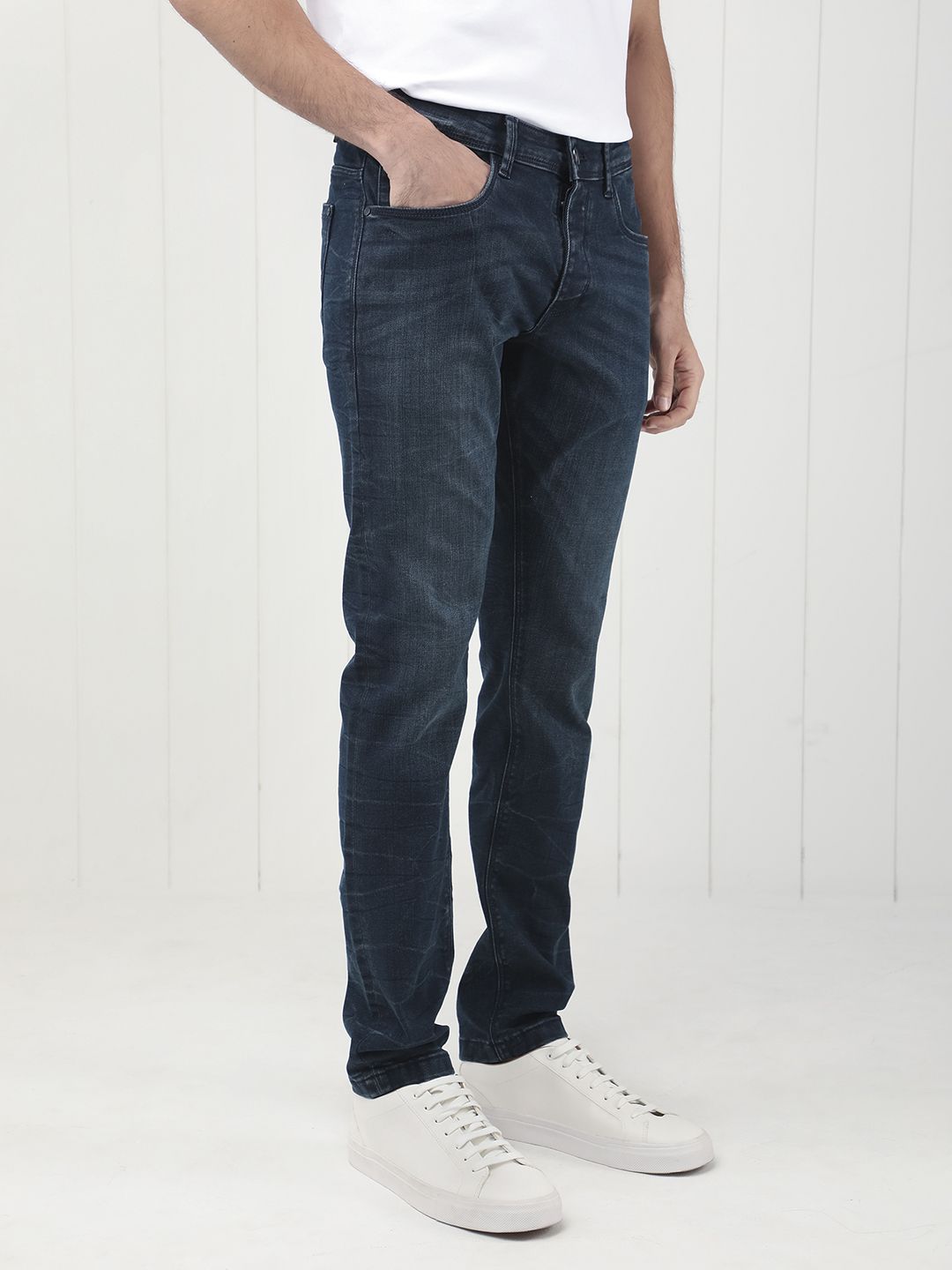 RARE RABBIT Men Yoshi Regular Fit Mid-Rise Cotton Jeans