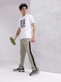 HRX by Hrithik Roshan Men Contrast Taping Rapid-Dry Running Track Pants