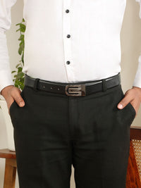 Teakwood Leathers Men Textured Leather Reversible Formal Belt