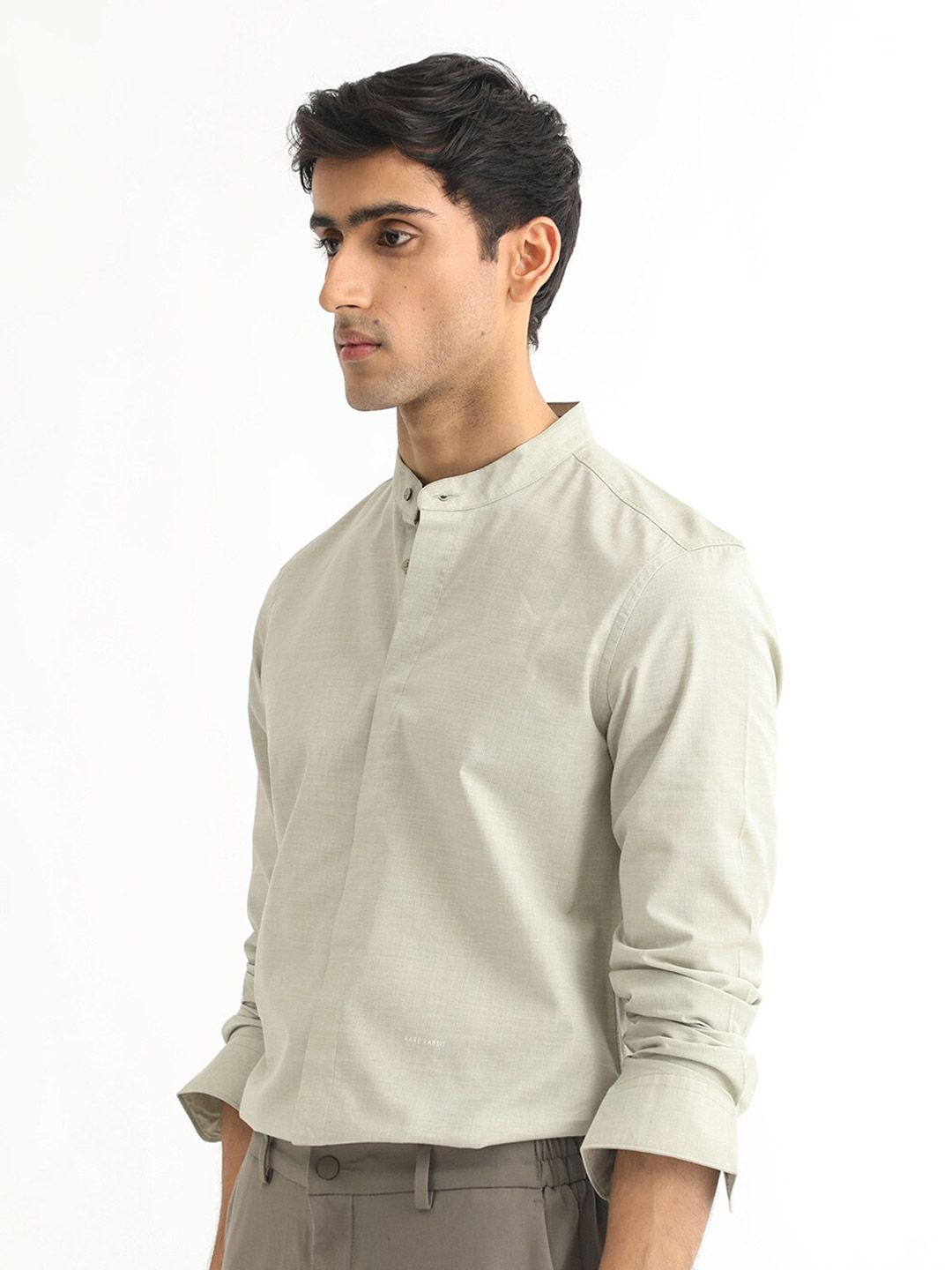 RARE RABBIT Men Cadmi Slim Fit Opaque Cotton Shirt
