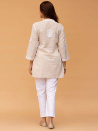 HOUSE OF KARI Ethnic Motifs Printed Thread Work Cotton Kurta