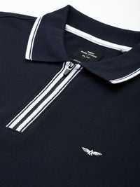 Park Avenue Polo Collar T-shirt with Zip Closure
