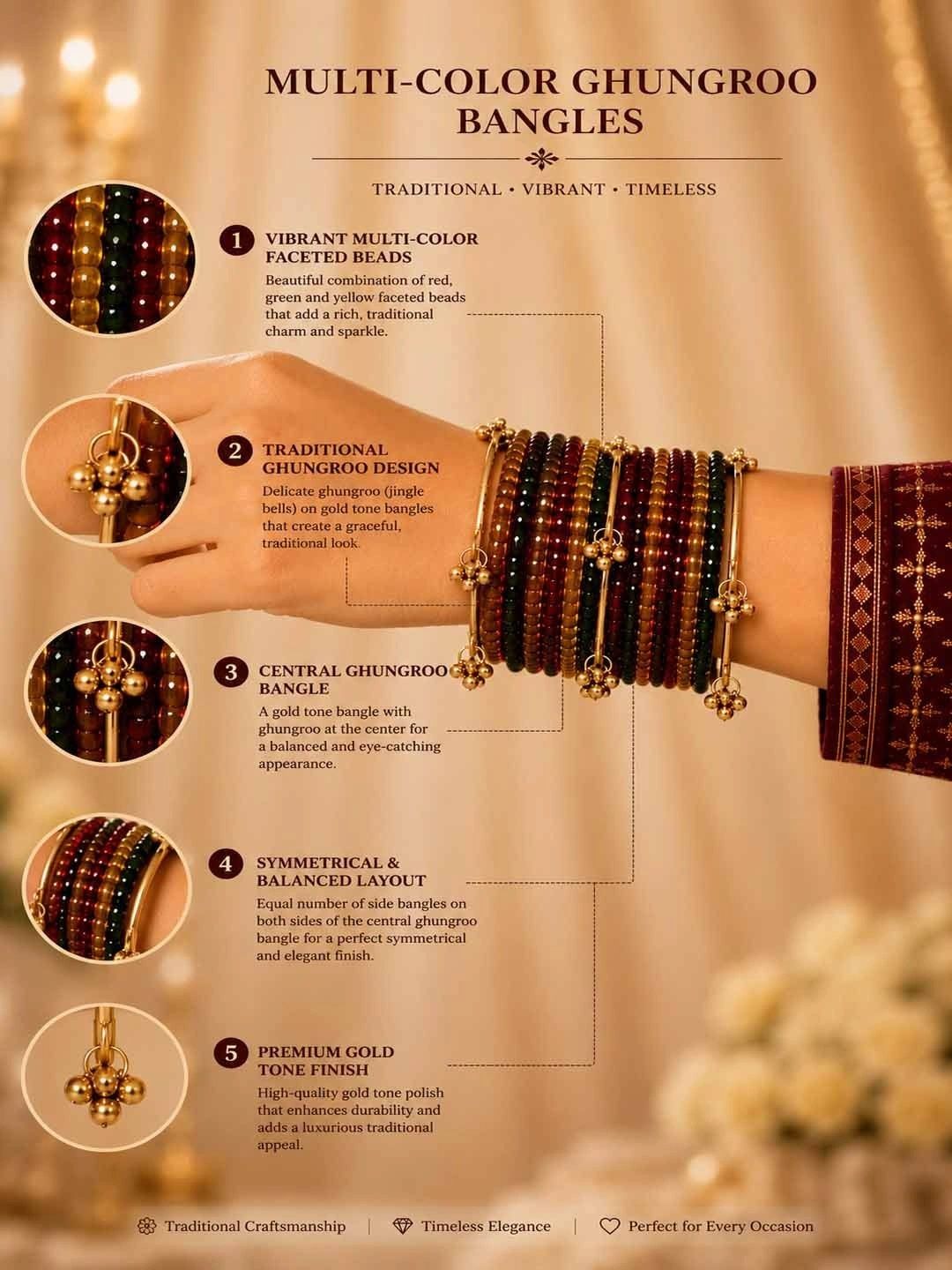 PANASH Gold-Plated Bangle