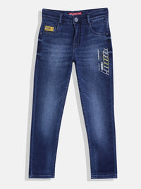 Monte Carlo Boys Slim Fit Printed Jeans