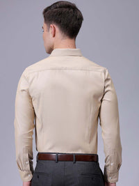 The Indian Garage Co. X Luxe Men Slim Fit Cutaway Collar Solid Formal Shirt