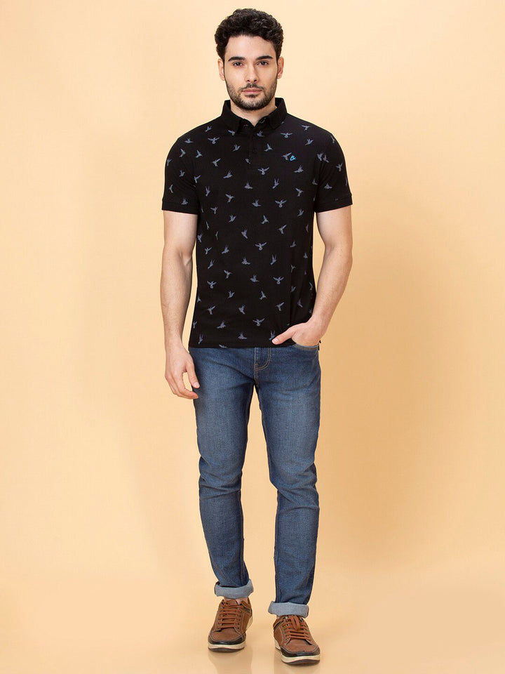Being Human Conversational Printed Polo Collar Cotton T-shirt