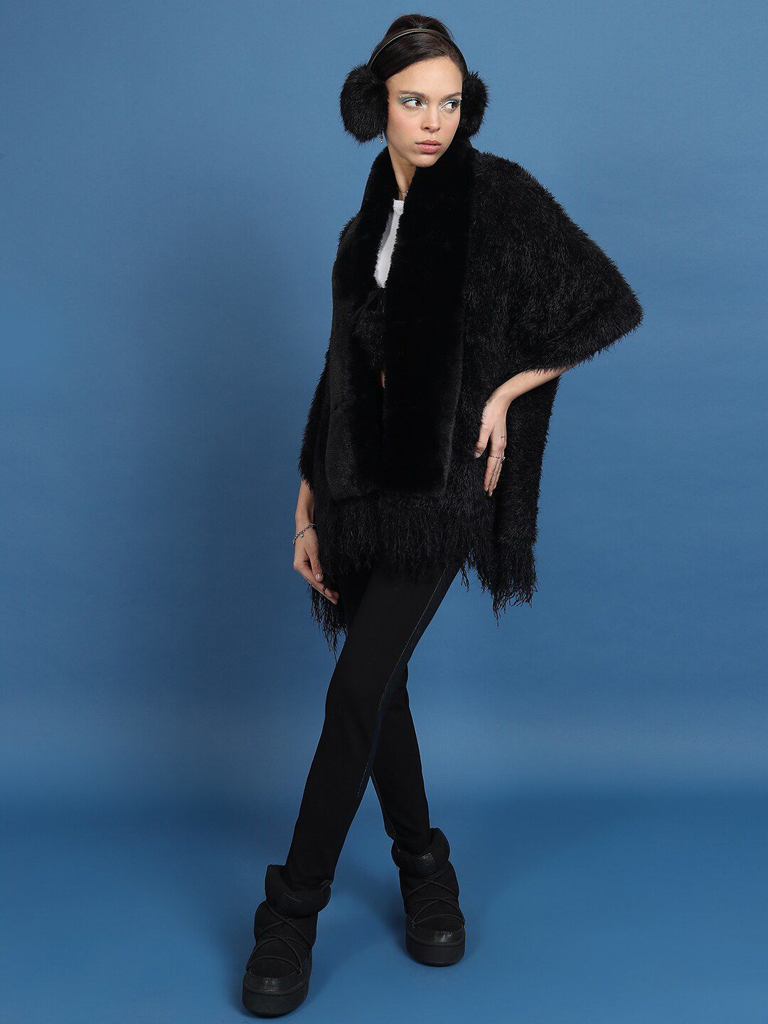 Tokyo Talkies Acrylic Poncho