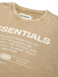 DILLINGER Men Oversized Short Sleeve Acid Washed Printed Tshirt