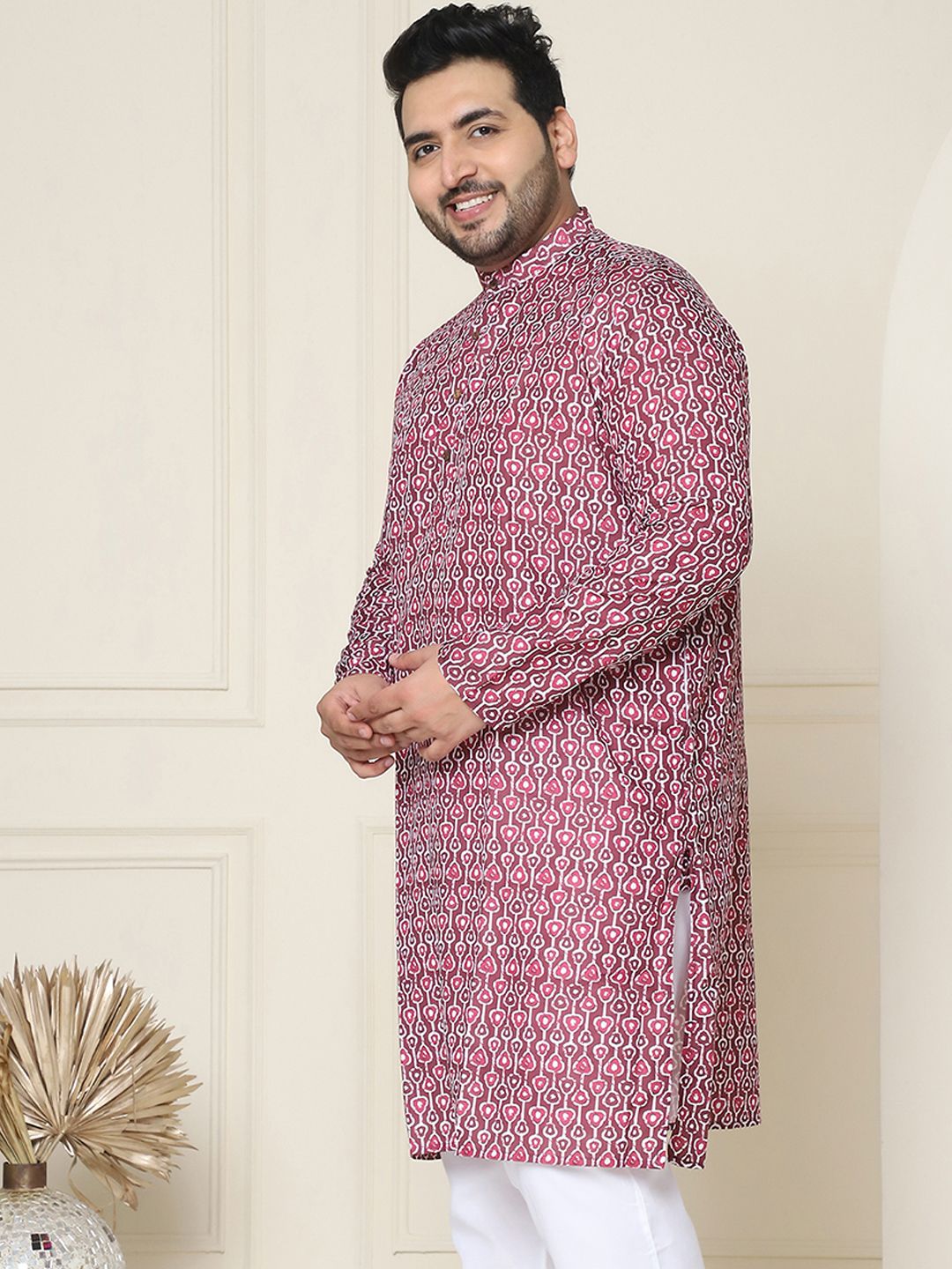 SOJANYA PLUS Geometric Printed Cotton Kurta