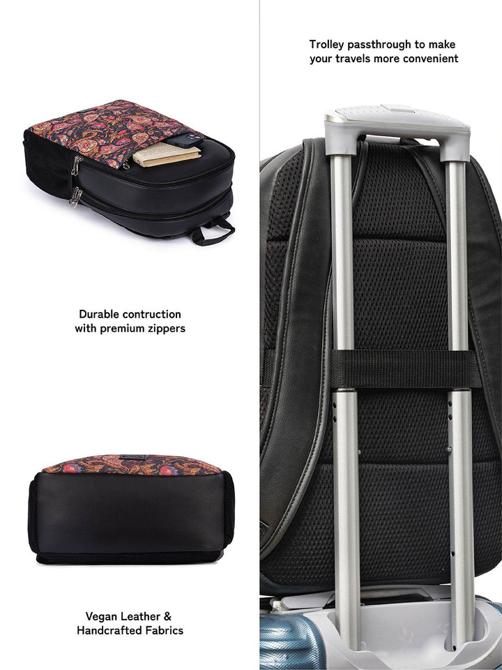 ZOUK Printed Backpack With Compression Straps