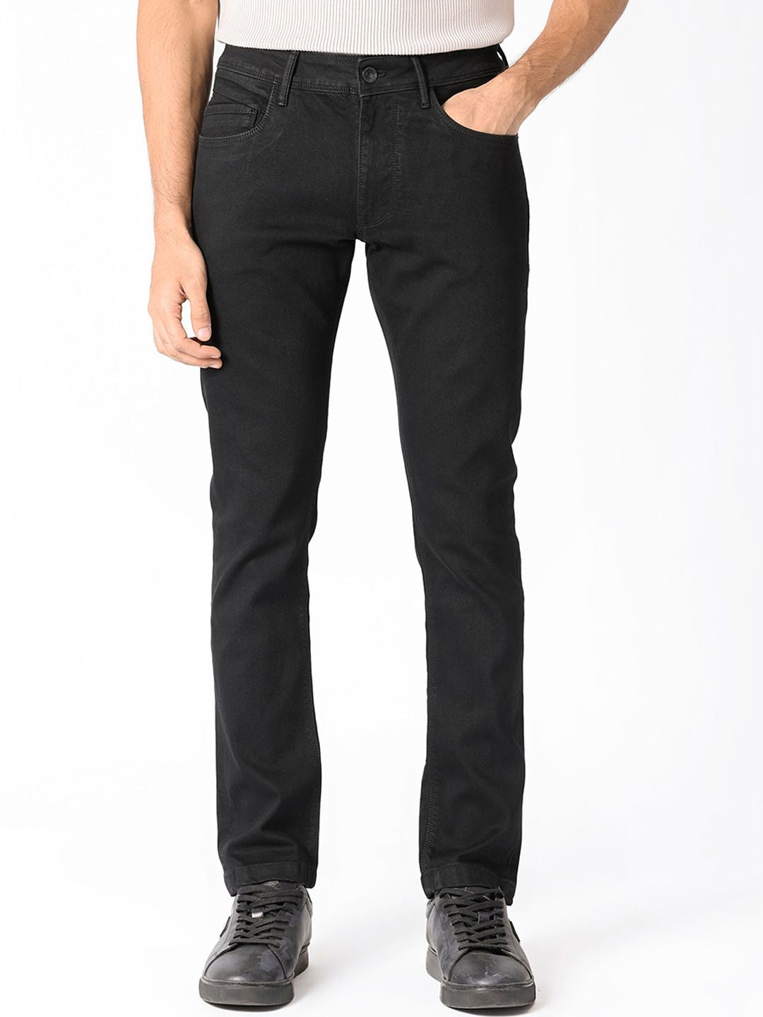 RARE RABBIT Men Hawkins Slim Fit Stretchable Cotton Jeans