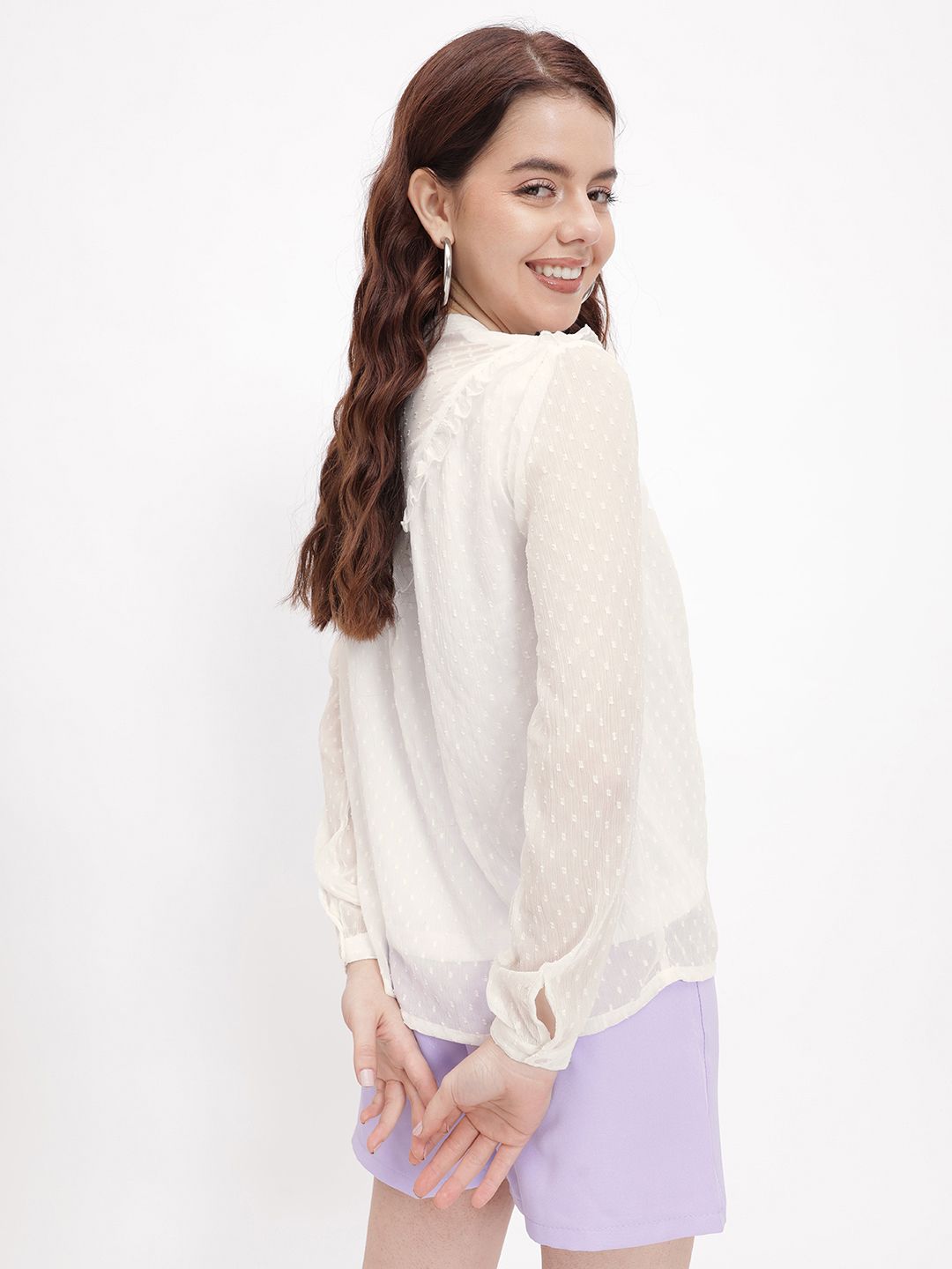 DressBerry 90s Minimalist Dobby Weave Shirt