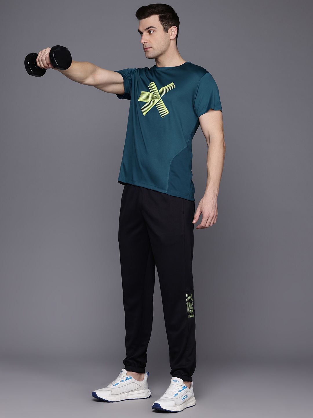 HRX by Hrithik Roshan Men Brand Logo Printed Rapid-Dry Training T-shirt