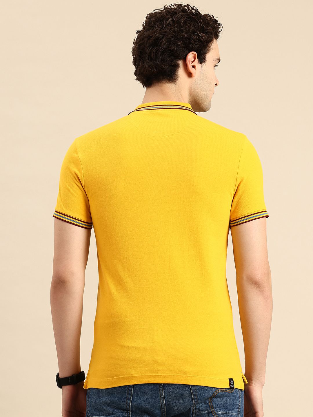 Menjadi t-shirt kasual kolar kapas manusia tulen manusia