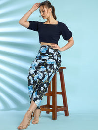 Antheaa Printed Draped Skirt & Top Co-Ords