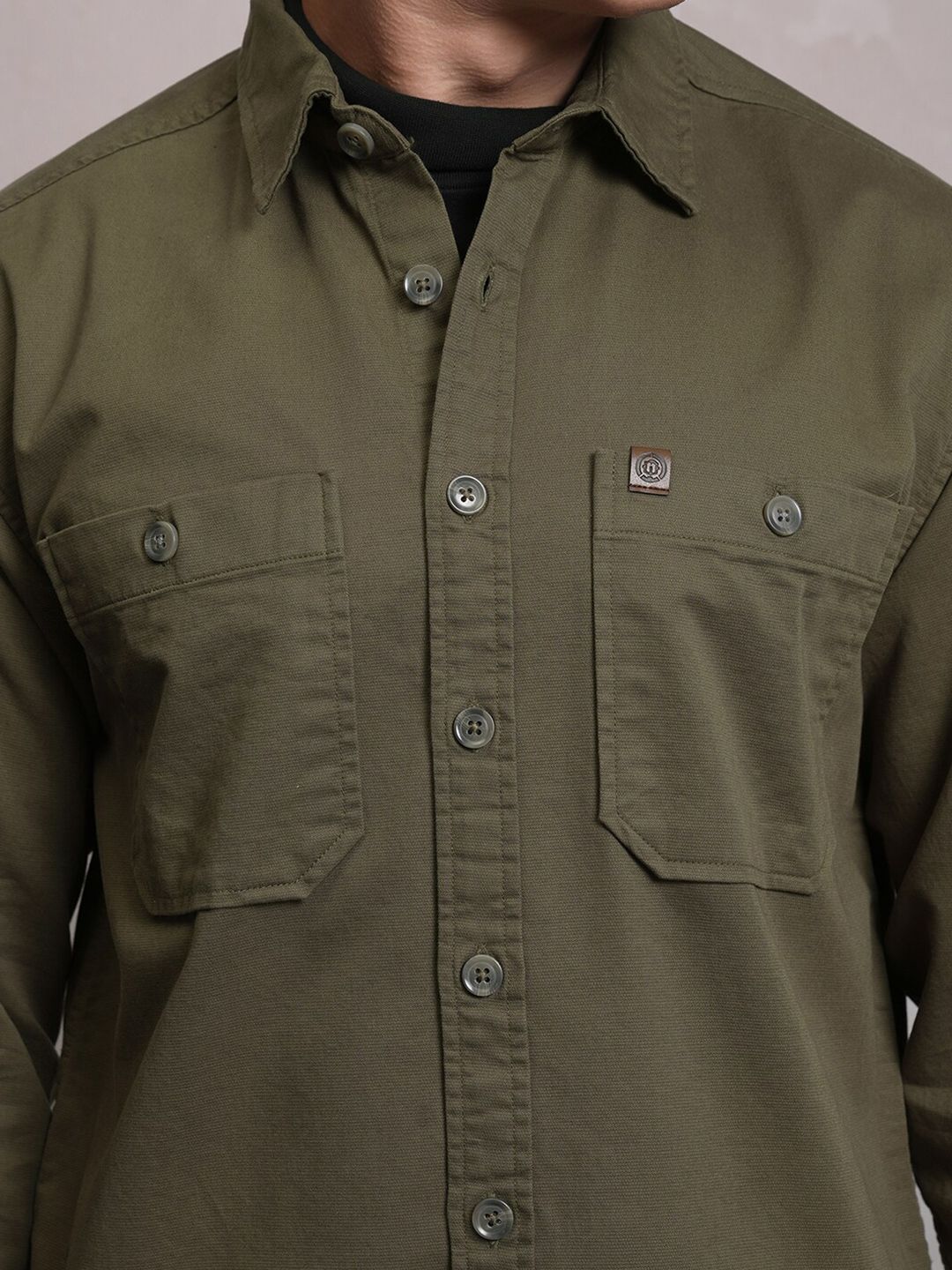LOCOMOTIVE Premium Washed Dobby Textured Utility Pocket Overshirt
