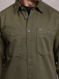 LOCOMOTIVE Premium Washed Dobby Textured Utility Pocket Overshirt