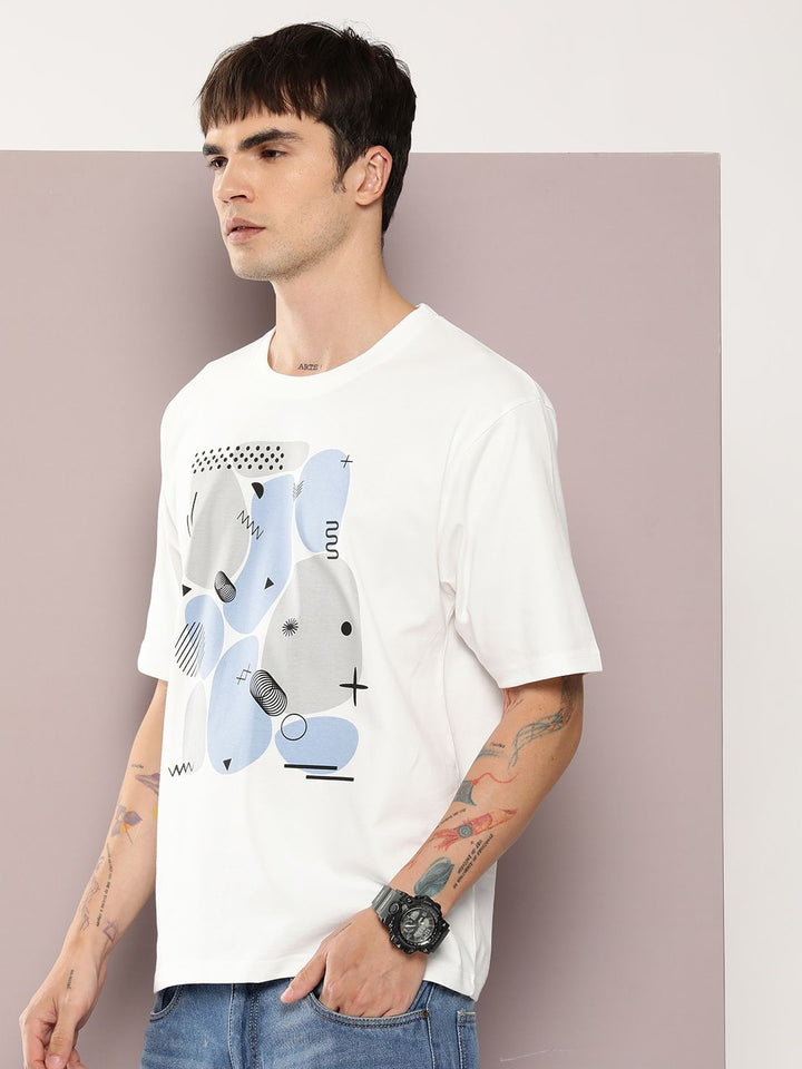 DILLINGER Men Printed Drop-Shoulder Sleeves T-shirt