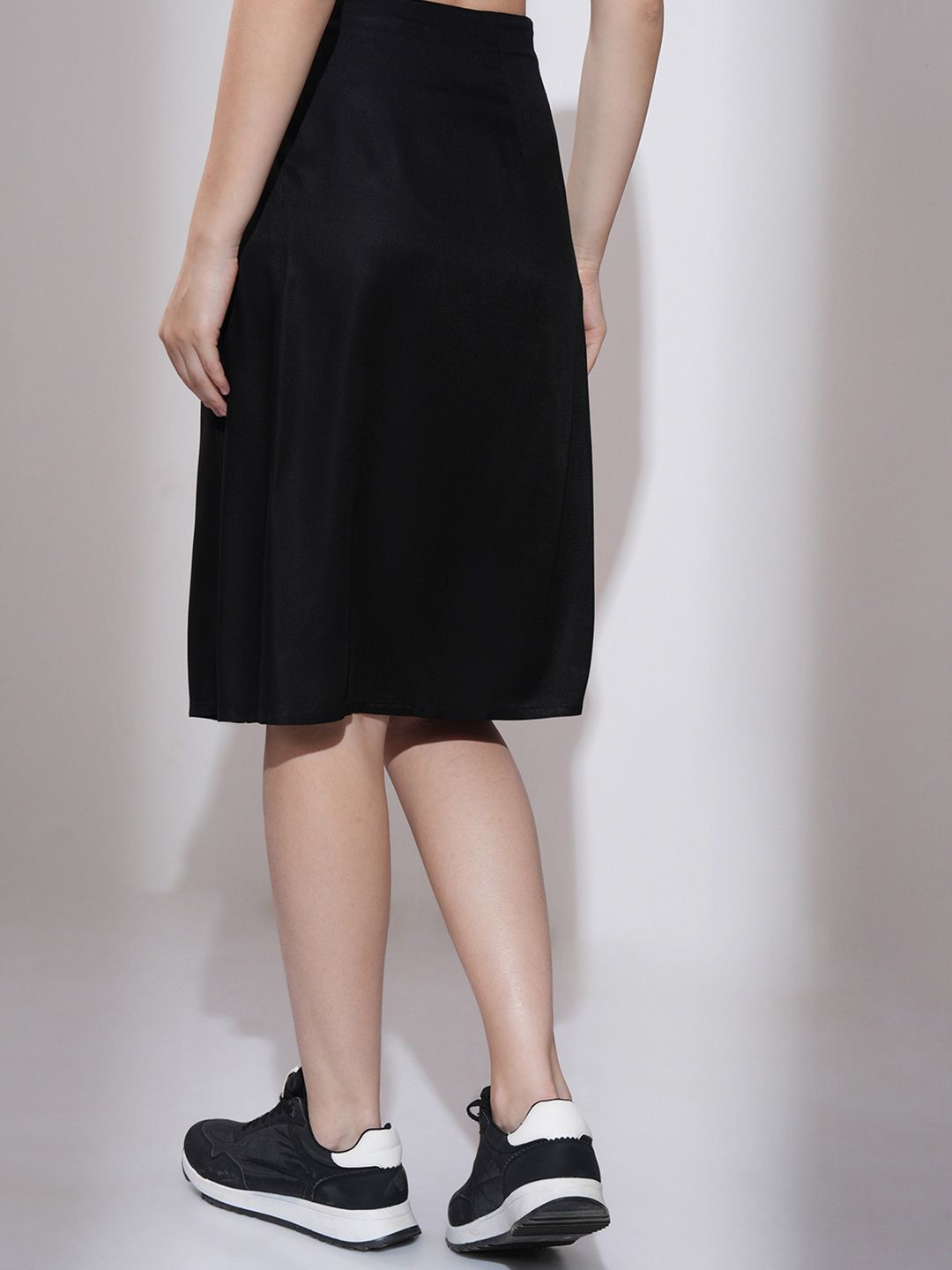 Tokyo Talkies Wrap Midi A-Line Solid Skirts