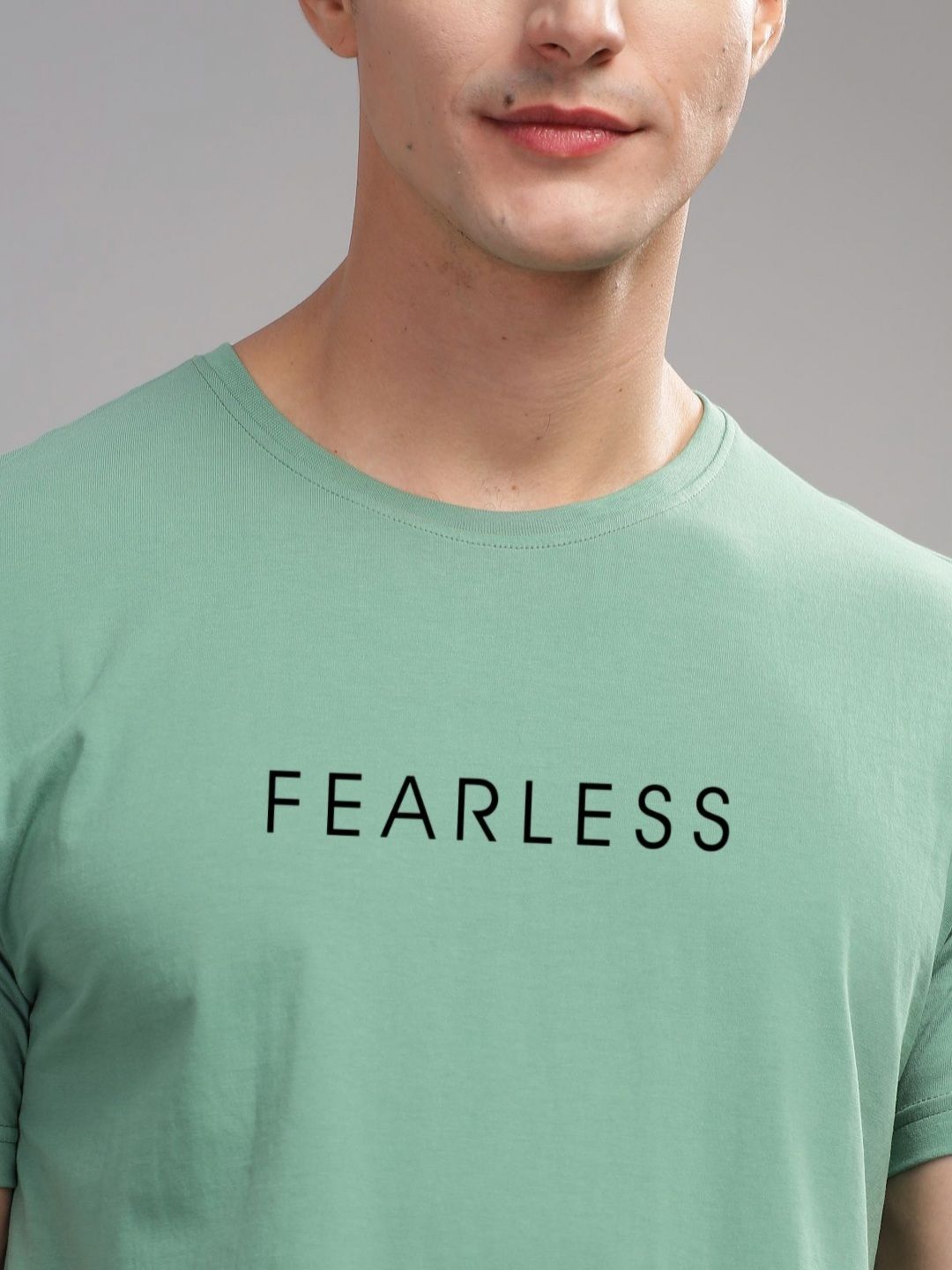 ADRO Men Typography Printed Raw Edge T-shirt