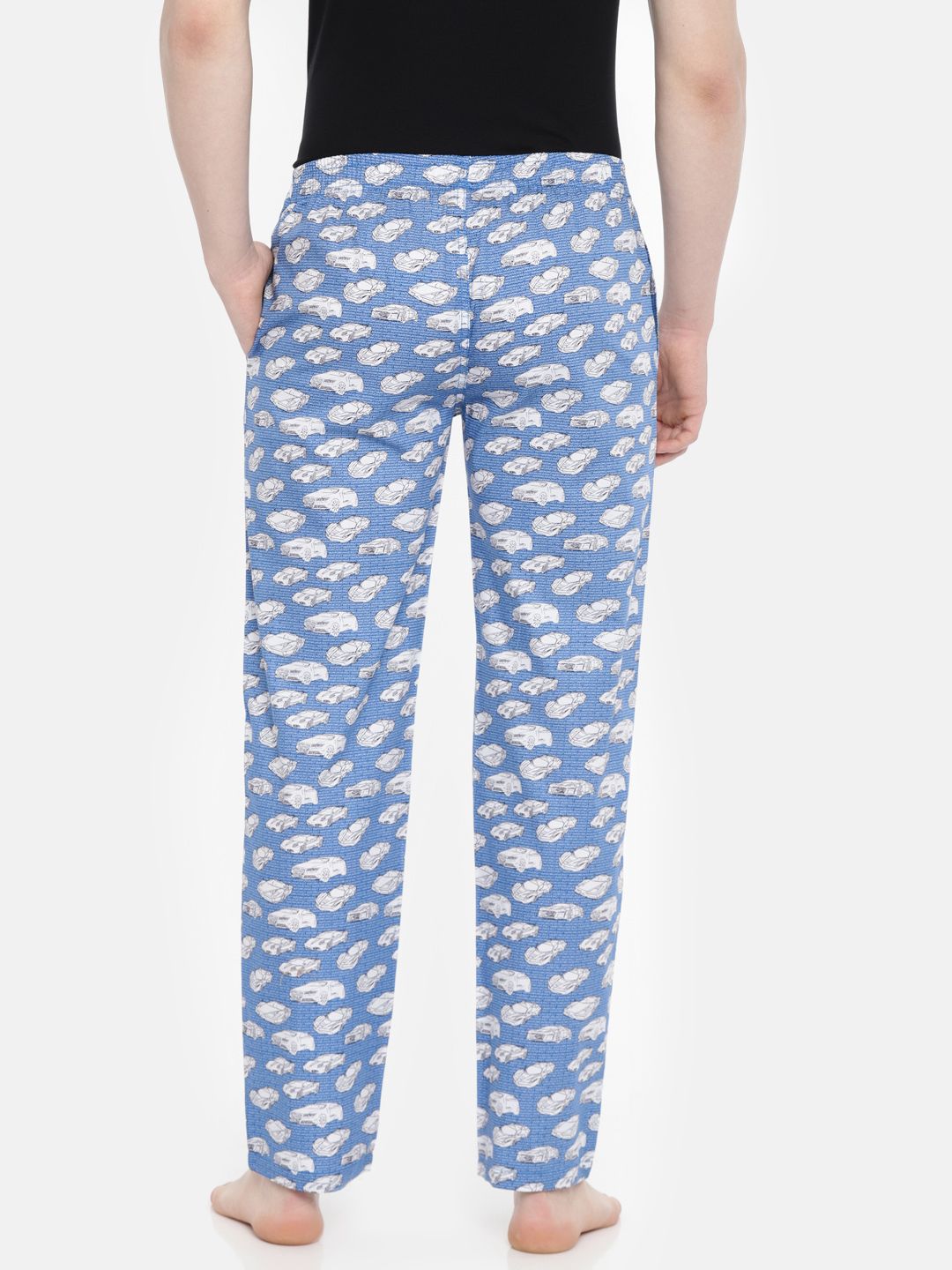 The Indian Garage Co Men Blue & White Printed Lounge Pants SP18-LNGE03-08