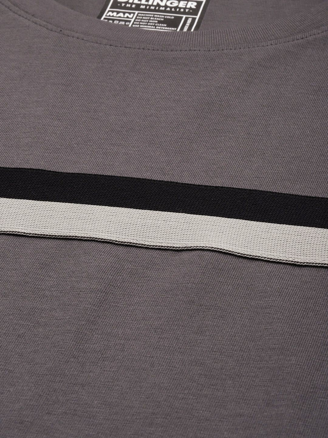 DILLINGER Men Striped Pure Cotton T-shirt