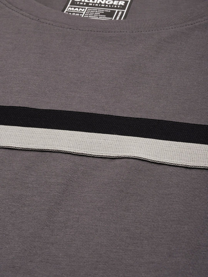 DILLINGER Men Striped Pure Cotton T-shirt