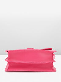 Lino Perros Women Striped Structured Sling Bag with Quilted Detail