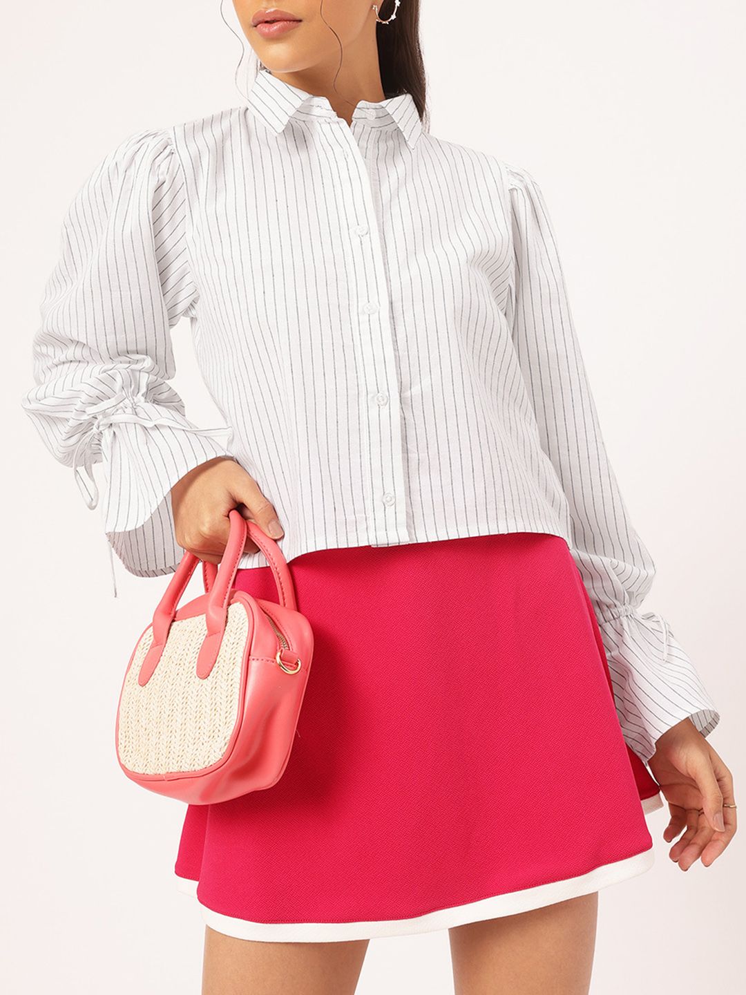 DressBerry Elevated Basics Striped Casual Cotton Shirt
