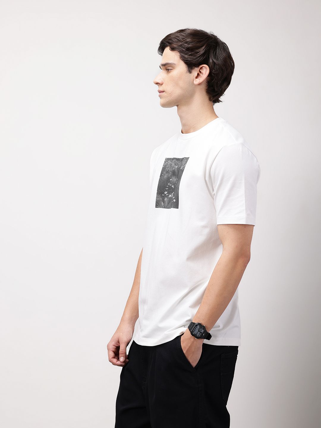 ether Men Grower Floral Printed Comfort Fit T-shirt