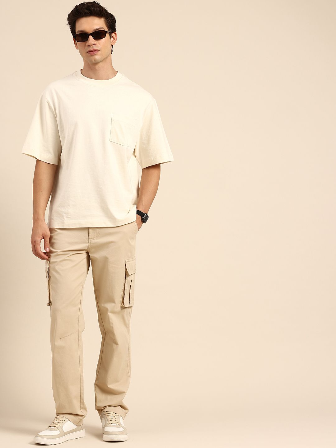 Being Human Men Slim Fit Cargos Trousers
