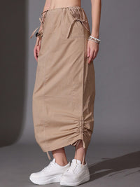 STREET 9 Solid Pure Cotton Parachute Skirt