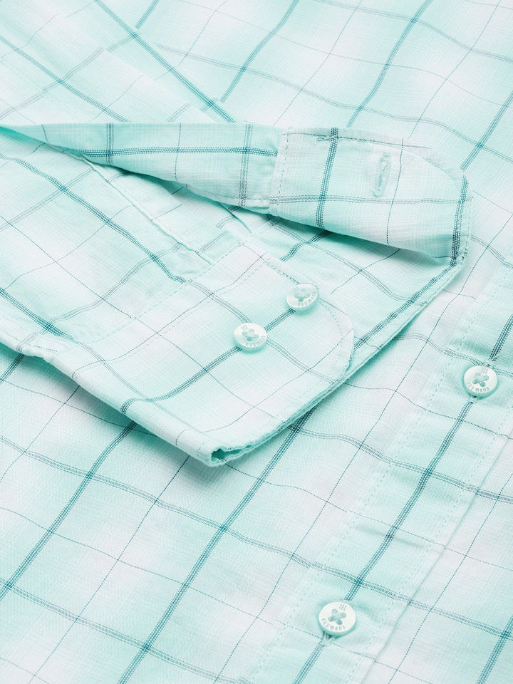Raymond Pure Cotton Slim Fit Checked Casual Shirt