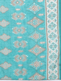 Libas Ethnic Motifs Printed Regular Sequinned Kurta with Palazzos & Dupatta