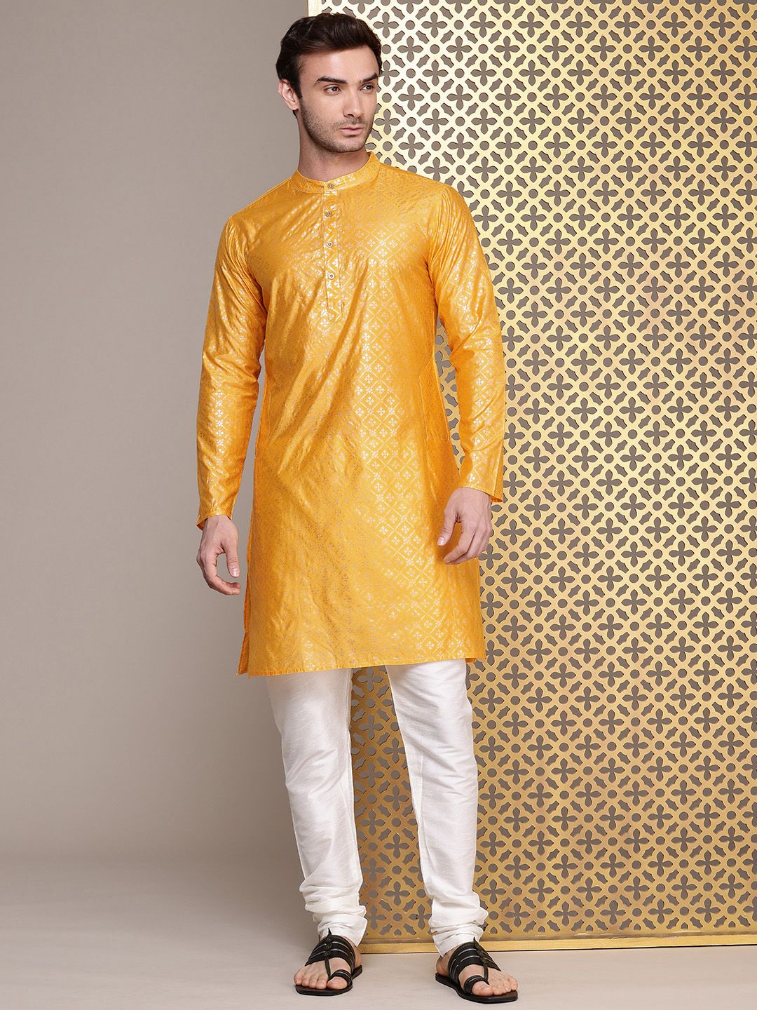 House of Pataudi Geometric Printed Jashn Kurta