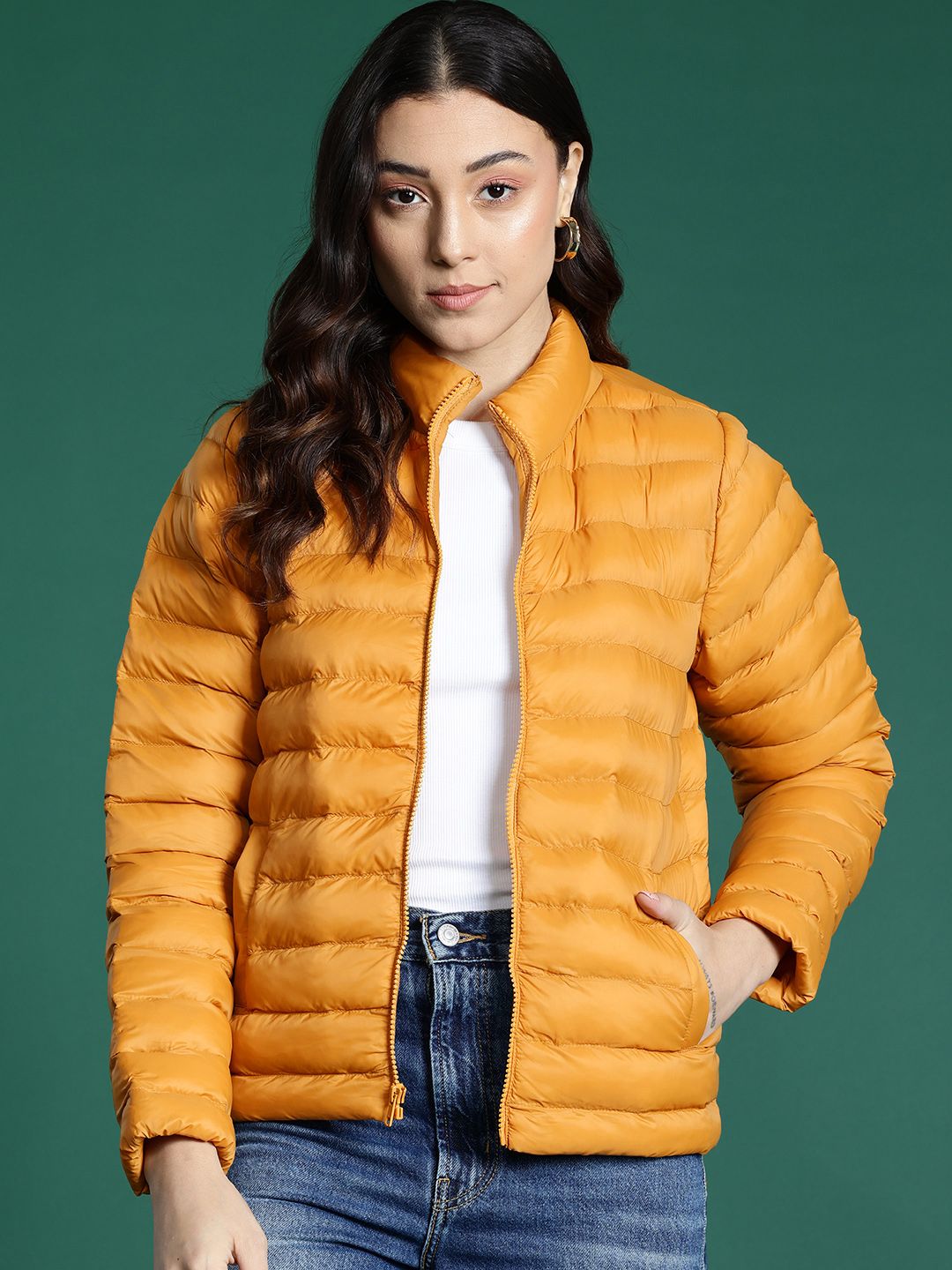 DressBerry Mock Collar Puffer Jacket