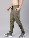 HRX by Hrithik Roshan Men Olive Green Camo Athleisure Track Pants