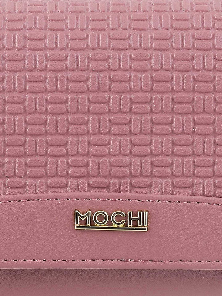 Mochi Pink Textured Envelope Wallet