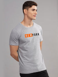 ADRO Men Typography Printed Applique T-shirt