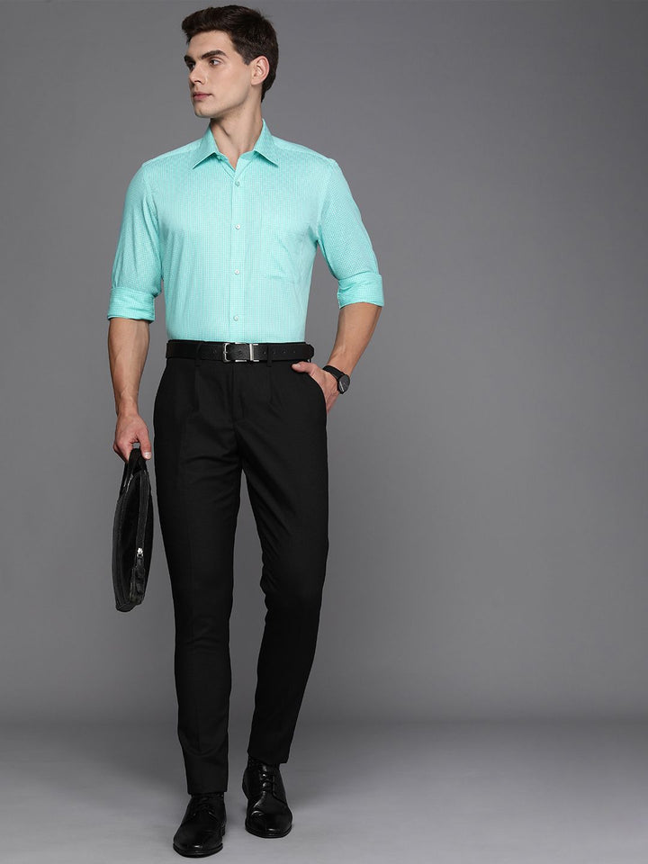 Raymond Pure Cotton Checked Formal Shirt