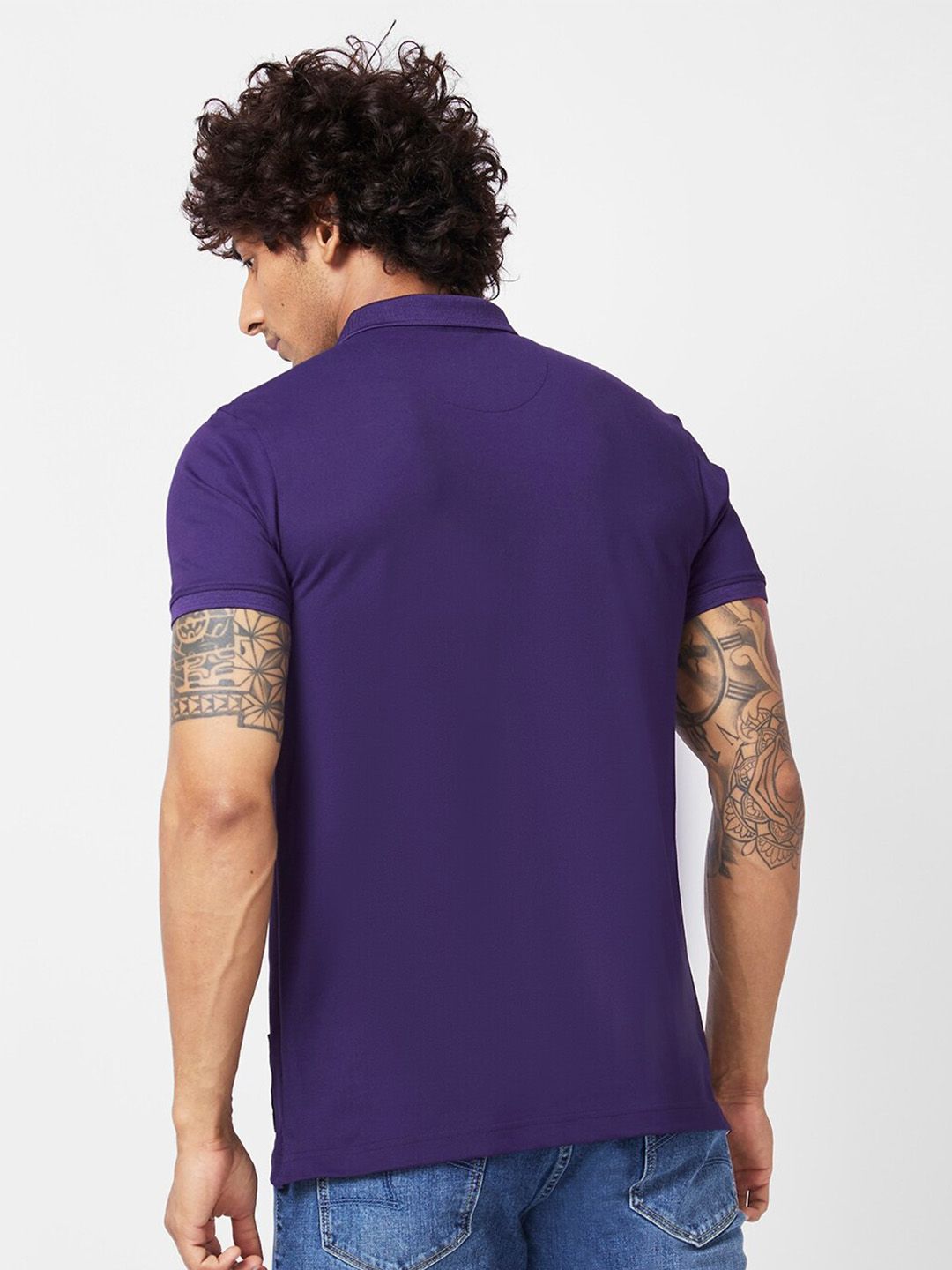 SPYKAR Polo Collar Slim Fit Cotton T-Shirt